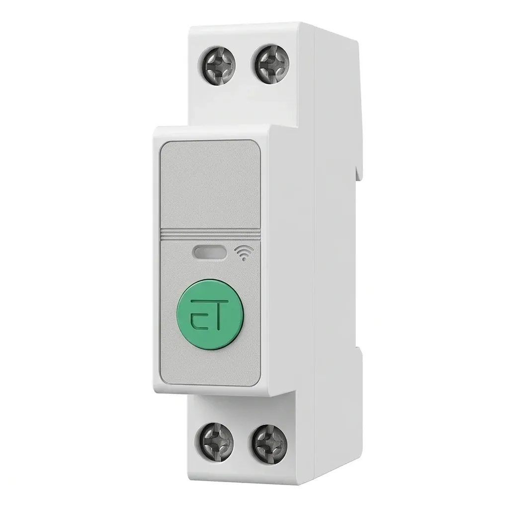 Tuya WiFi смарт автоматичен прекъсвач 1P+N 63A с измерване и защити