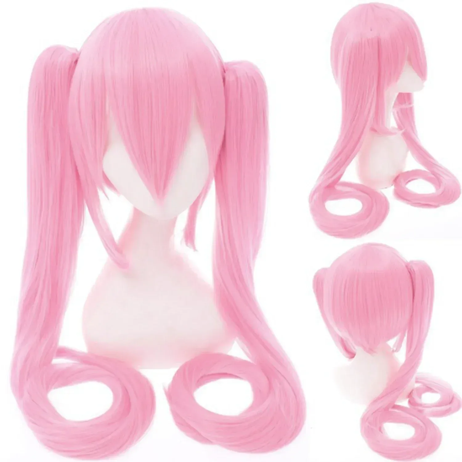 Перука Hatsune Miku с двойни опашки, 110 см